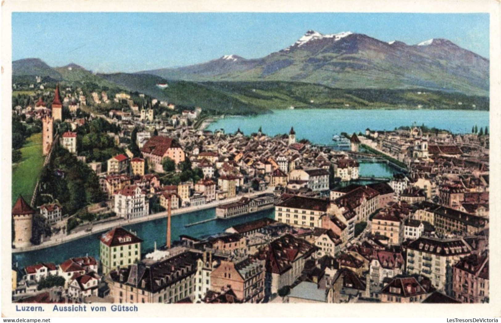 SUISSE - Luzern -  Vue Depuis Le Domaine - Colorisé - Carte Postale Ancienne - Lucerne