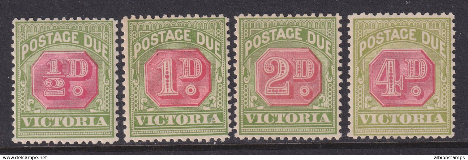 Victoria (Australia), Scott J25-J28 (SG D34-D37), MNH (4p MLH) - Mint Stamps