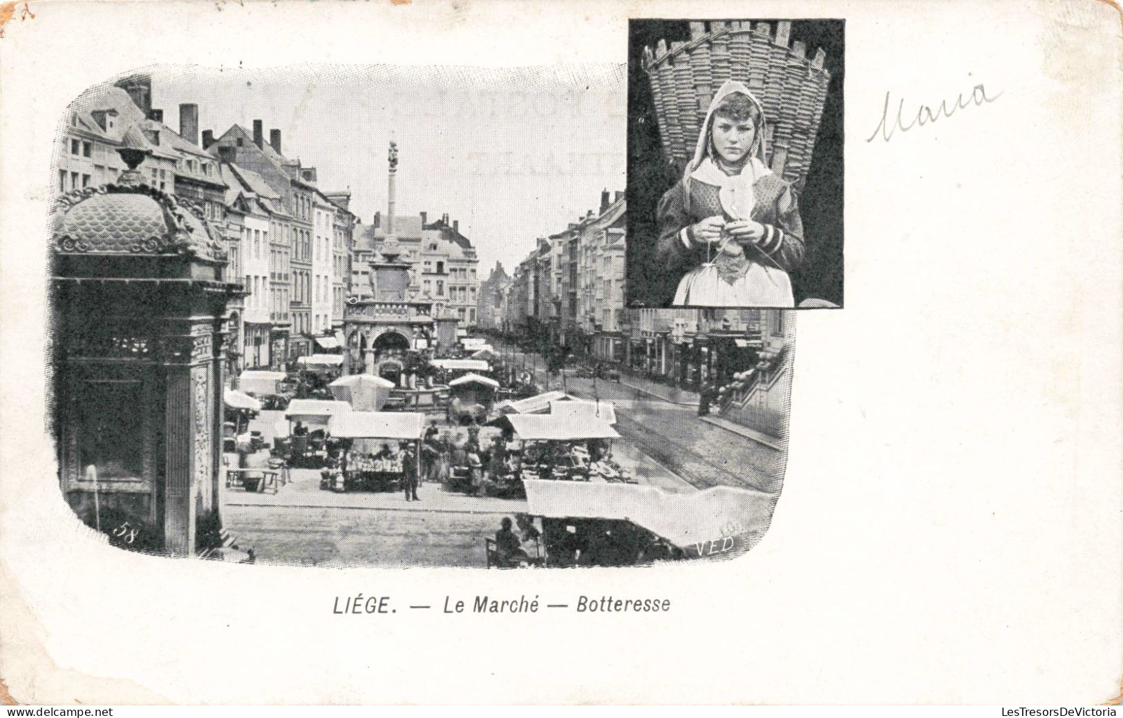 BELGIQUE - Liège - Le Marché - Botteresse - Carte Postale Ancienne - Liège