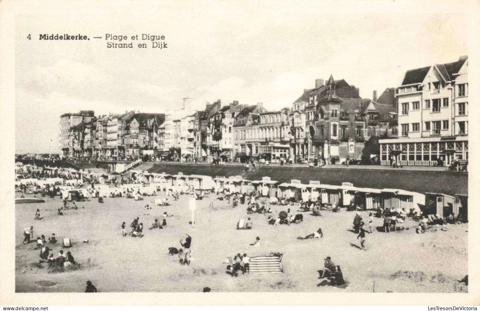 BELGIQUE - Middelkerke - Plage Et Digue - Animé - Carte Postale Ancienne - Blankenberge