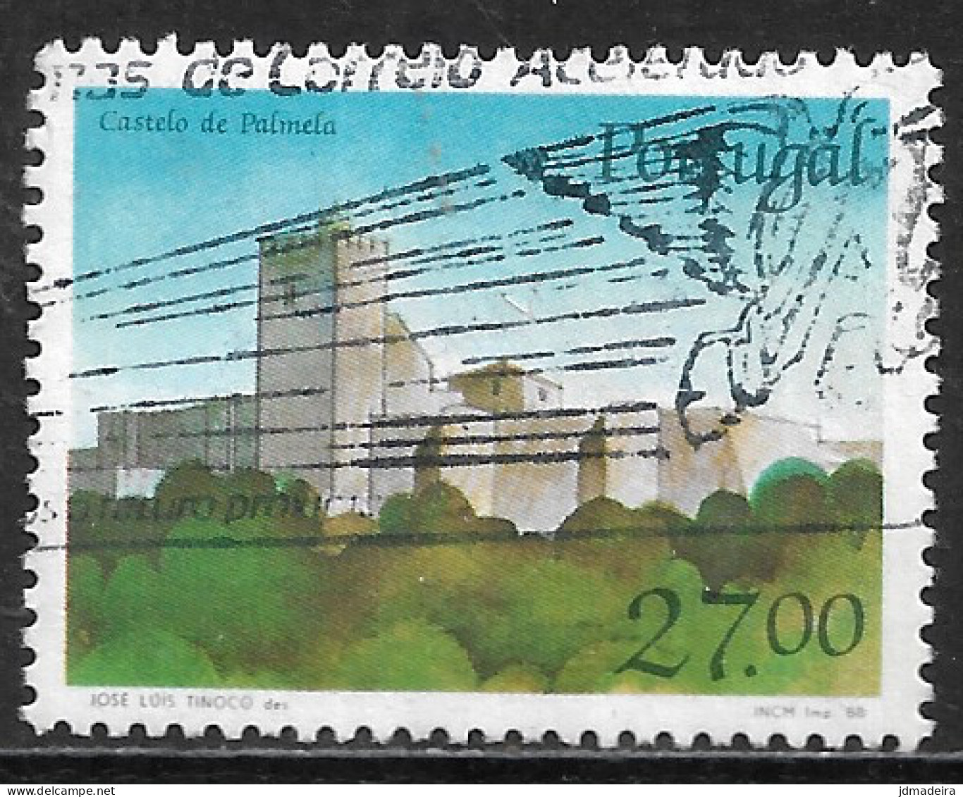 Portugal – 1988 Castles 27.00 Used Stamp - Oblitérés