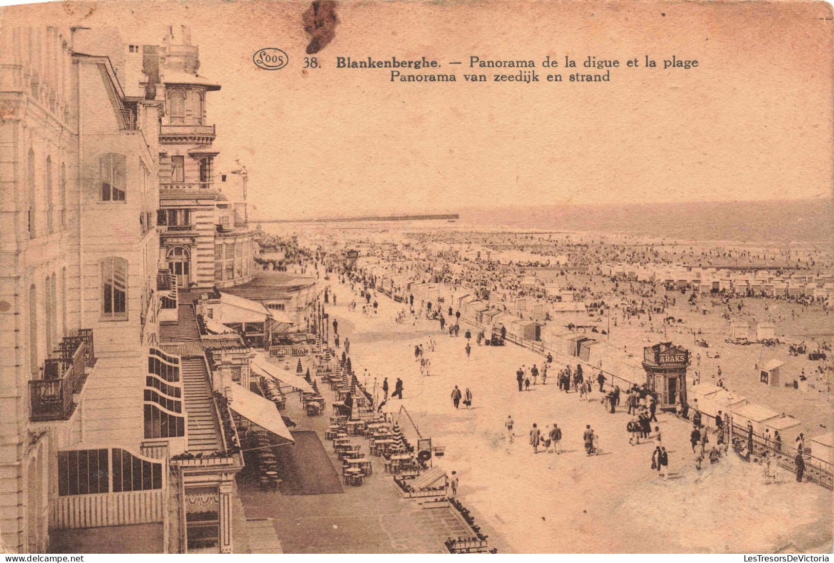 BELGIQUE - Blakenberghe - Panorama De La Digue Et La Plage - Animé - Carte Postale Ancienne - Blankenberge