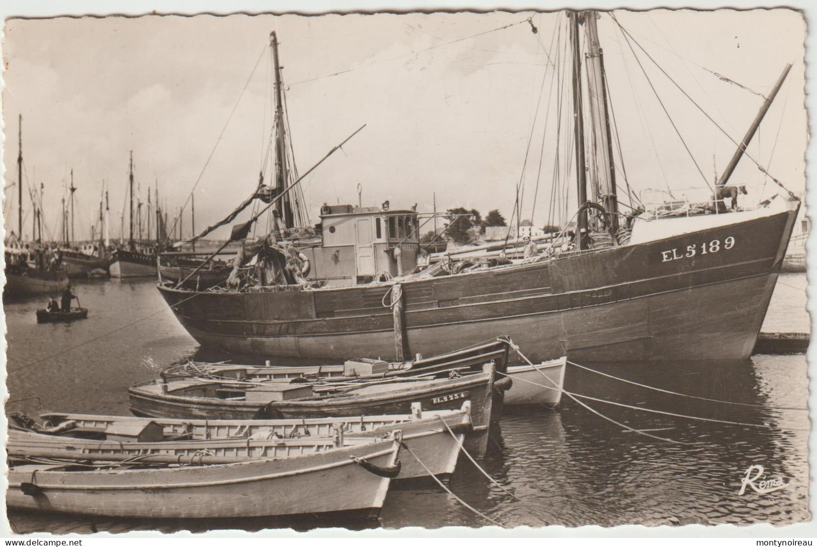 Morbihan : ETEL , Presqu 'ile De  Quiberon : Bateaux De  Pêche Au Mouillage  1959, Réma - Etel