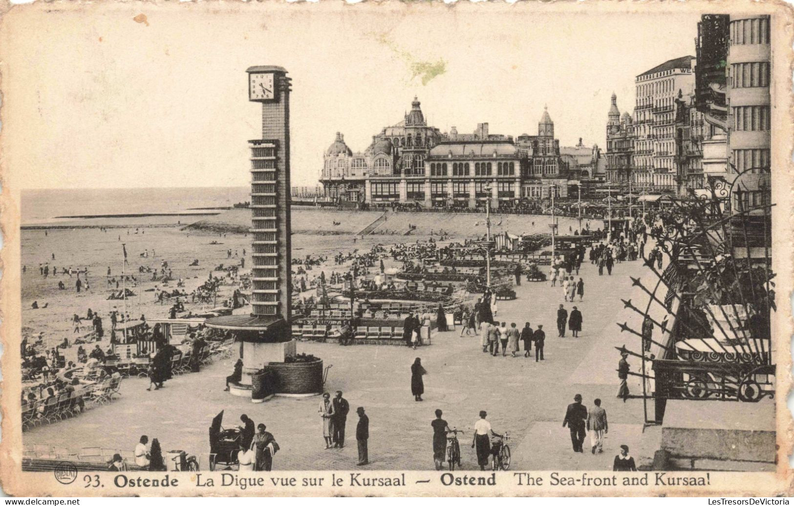 BELGIQUE - Ostende - La Digue Vue Sur Le Kursaal - Animé - Carte Postale Ancienne - Oostende