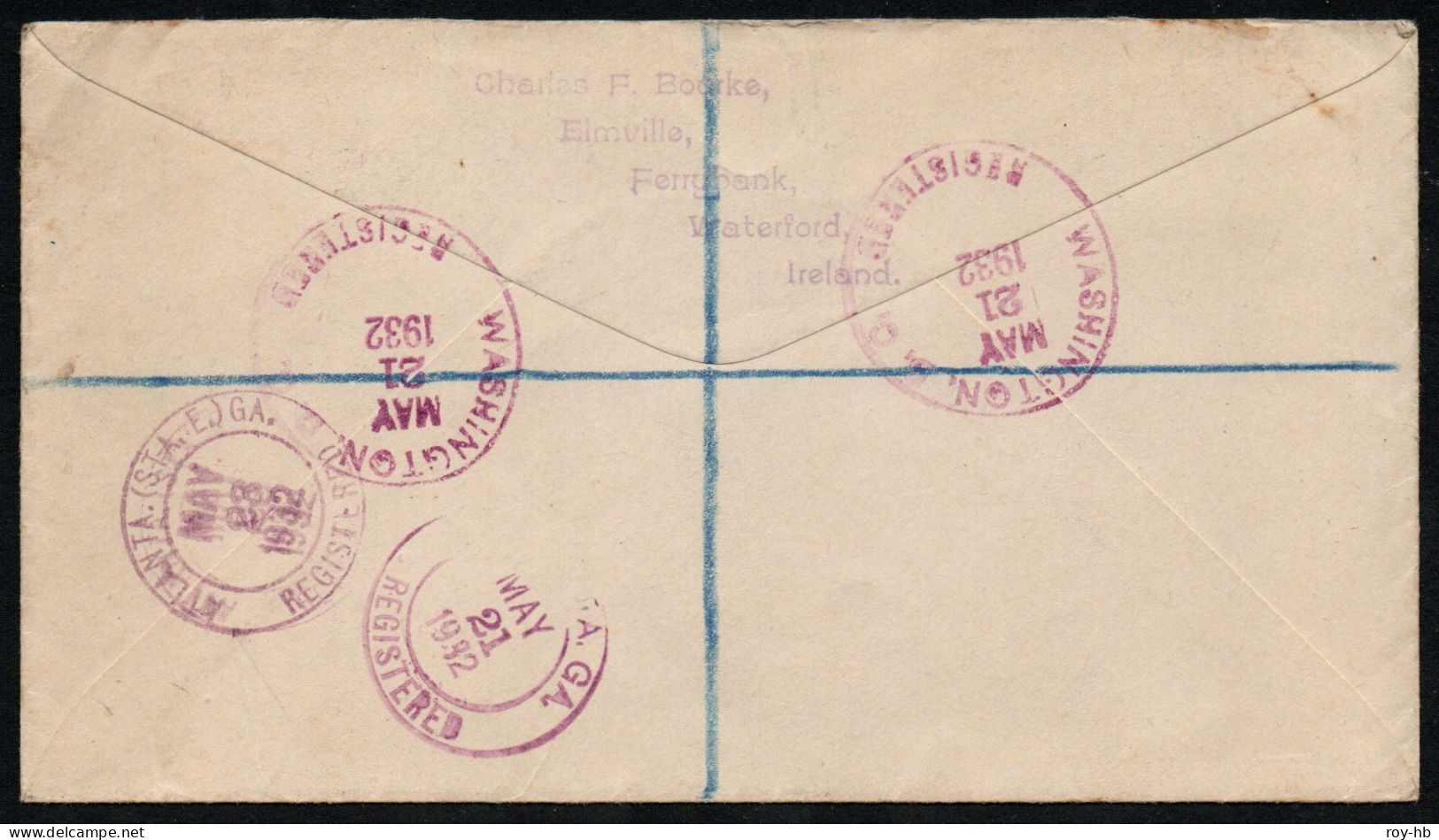 1932 Eucharistic Congress Set Paying The Correct Rate On A Registered First Day Cover To Atlanta Ga. With Backstamps. - Storia Postale