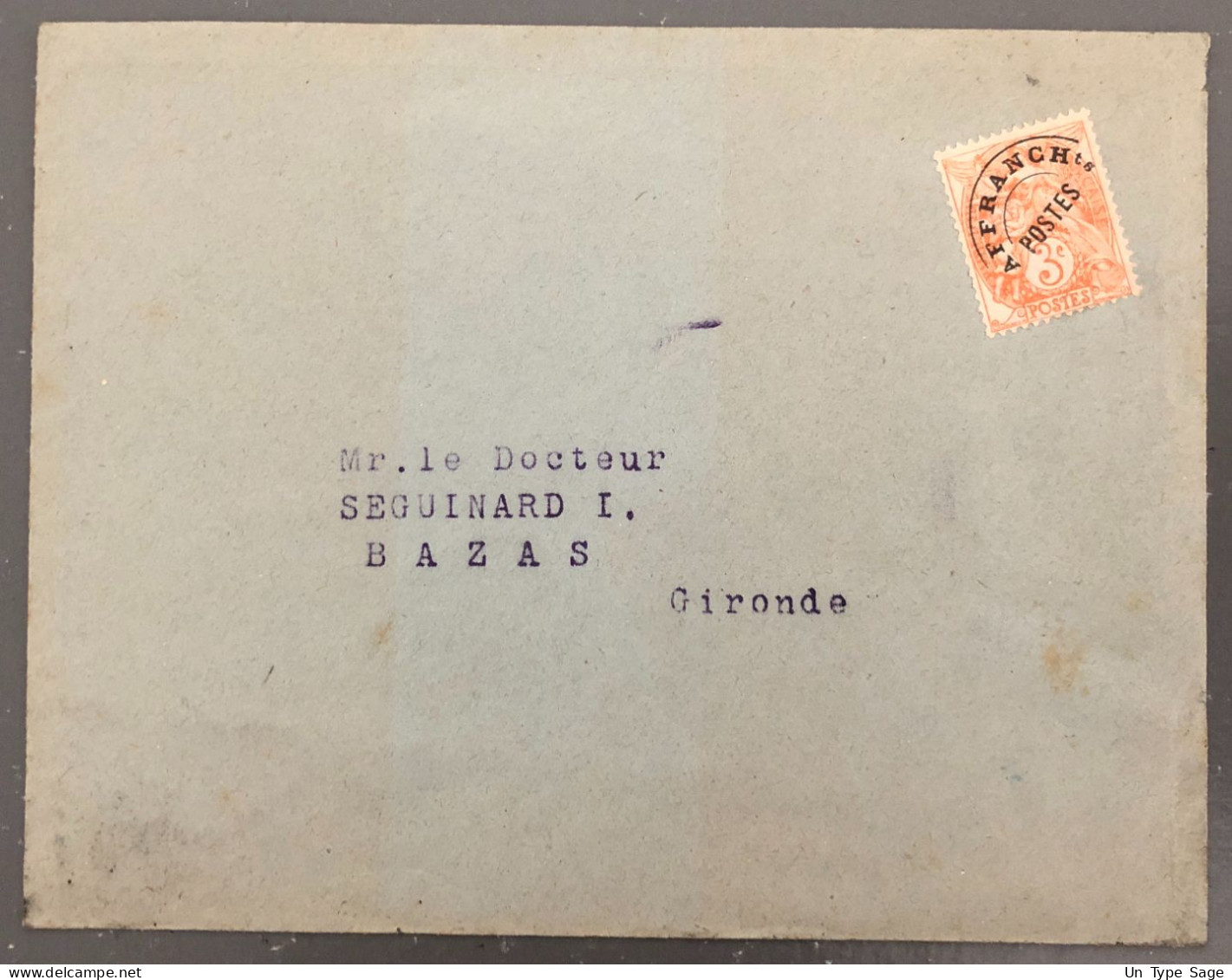 France, Préoblitéré Sur Enveloppe - (B2367) - 1893-1947