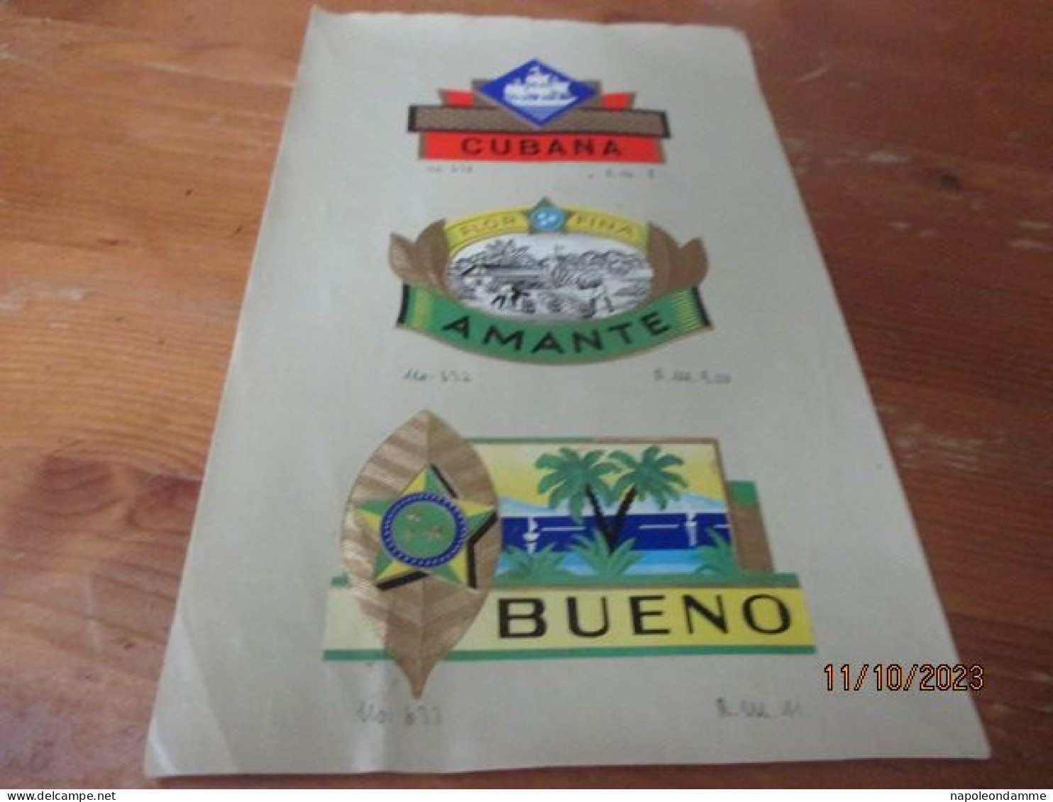 Etiketten Voorbeeldblad, 16 Cm X 25.50cm, Cubana, Amante, Bueno - Etichette