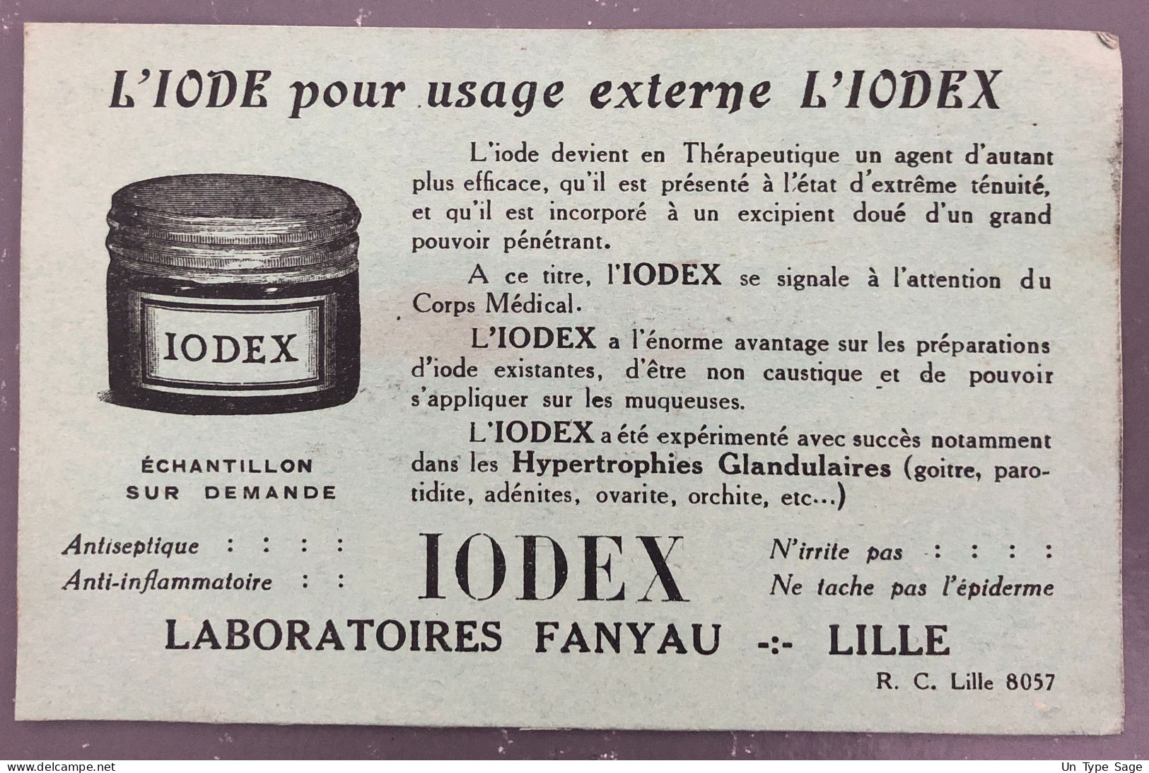 France, Préoblitéré Sur Carte IODEX - (B2396) - 1893-1947