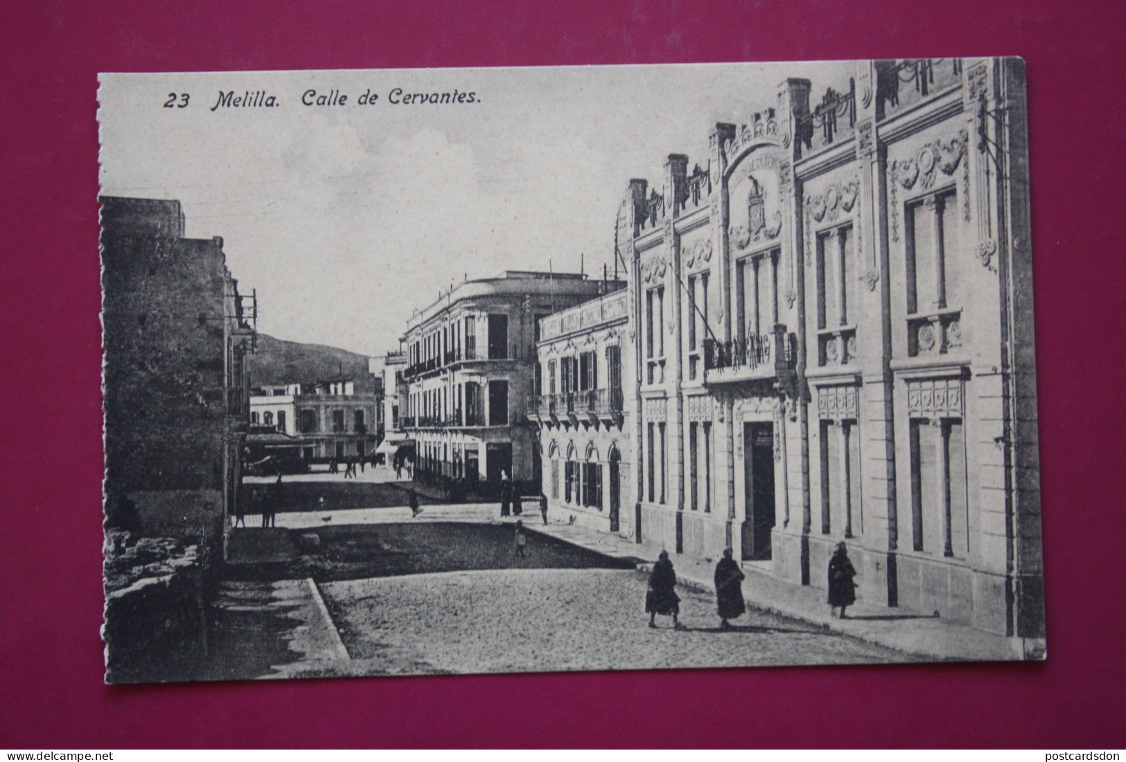 Melilla, Calle De Cervantes- Vintage Postcard 1920s / Ed Boix Hermanos - Melilla