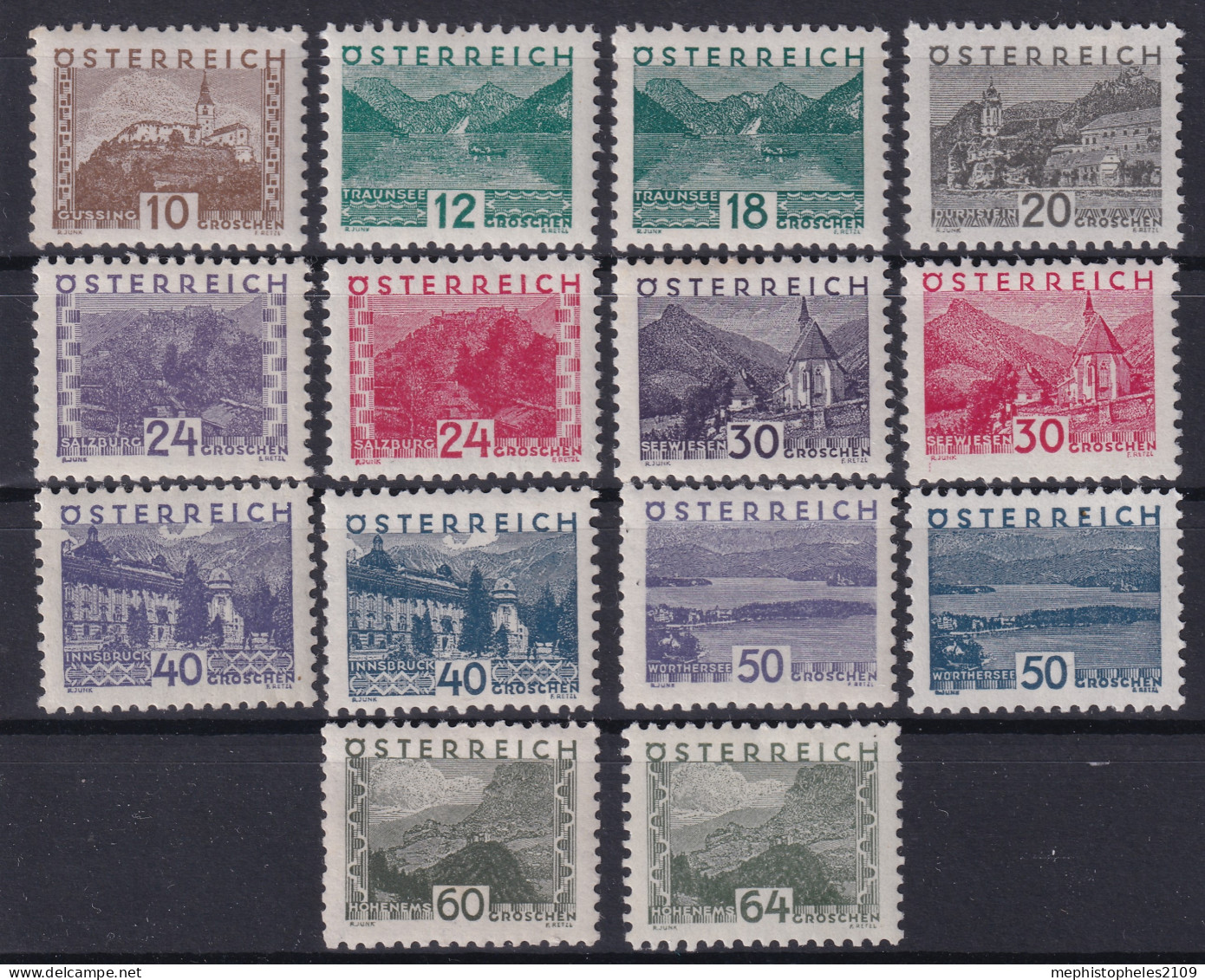 AUSTRIA 1932 - MNH (543=MLH) - ANK 530-543 - Complete Set! - Nuovi