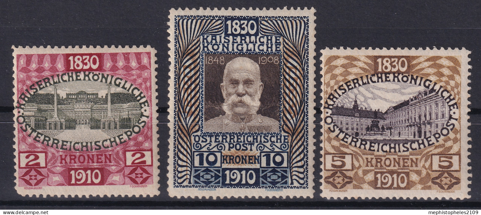 AUSTRIA 1910 - MNH - ANK 175-177 - Neufs