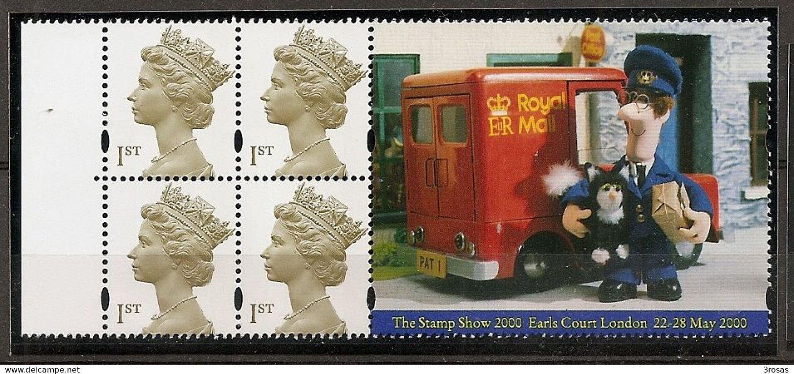 Grand-Bretagne Great Britain Machin Millenium 1st With Label Postman And Car - Unused Stamps