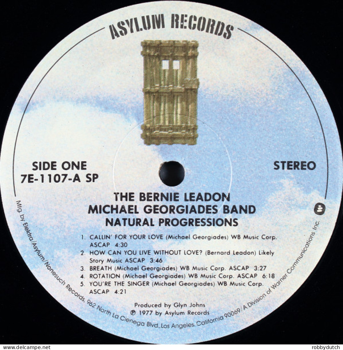 * LP * THE BERNIE LEADON - MICHAEL GEORGIADES BAND - NATURAL PROGRESSIONS (USA 1977) - Country & Folk