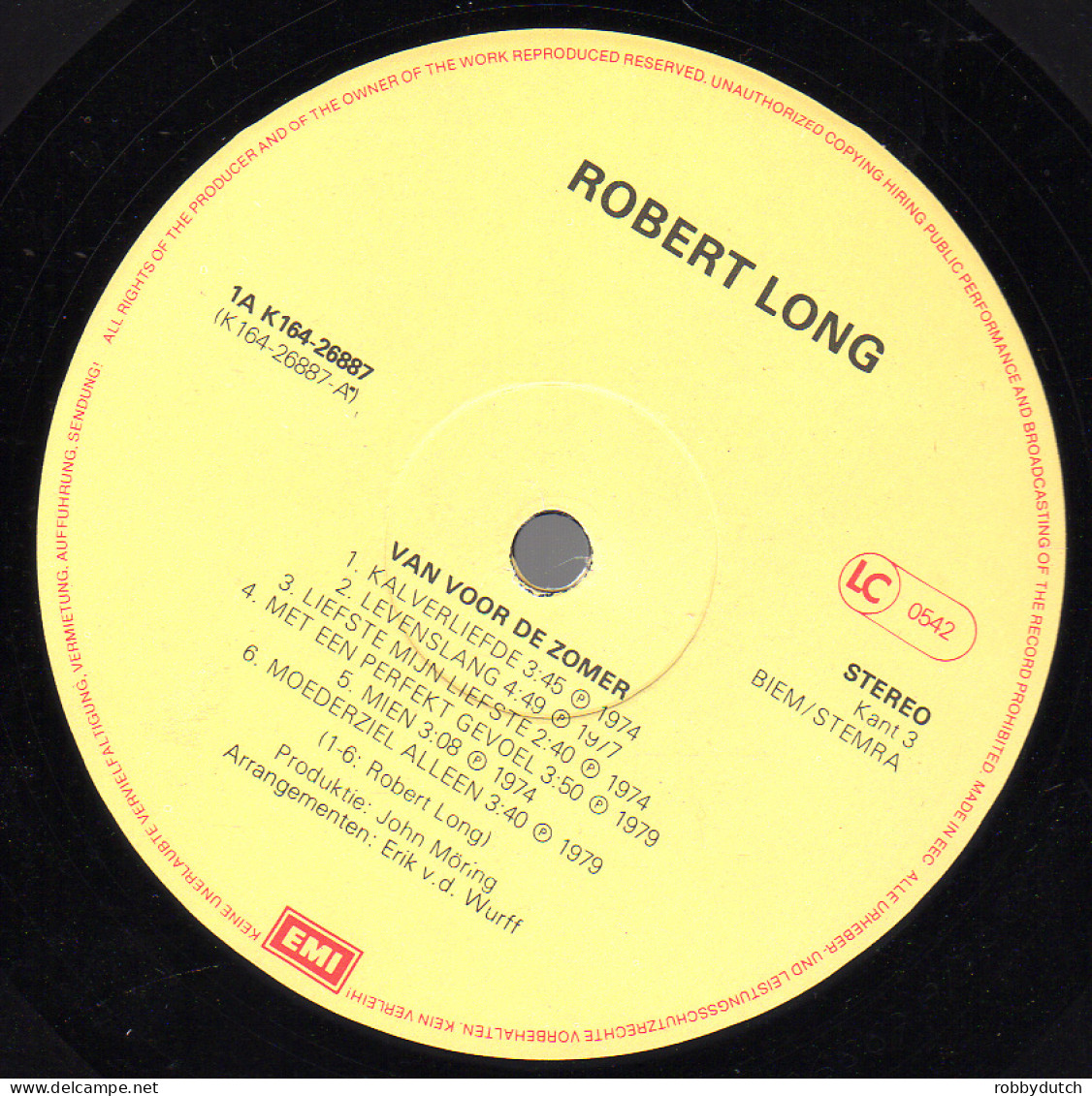 * 2LP *  ROBERT LONG - VAN VOOR DE ZOMER (Holland 1982 EX- ) - Otros - Canción Neerlandesa