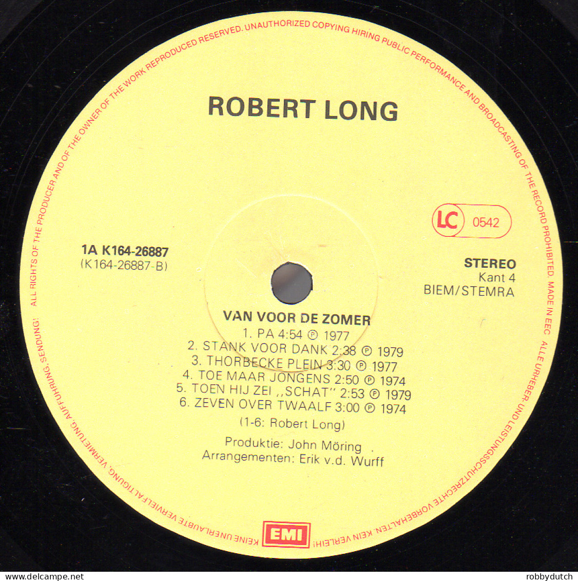 * 2LP *  ROBERT LONG - VAN VOOR DE ZOMER (Holland 1982 EX- ) - Andere - Nederlandstalig