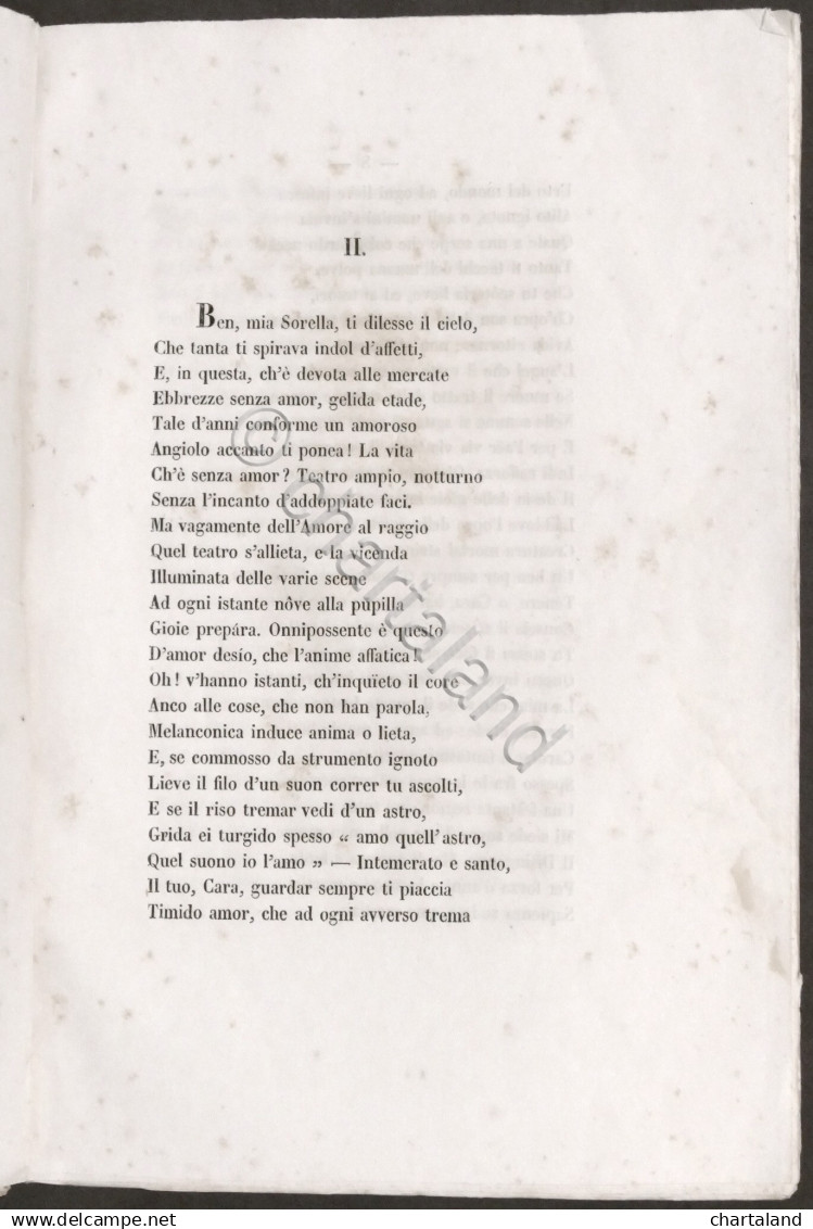 Per Le Nozze Schiavoni - Perez - Carme Di Paolo Perez - Venezia - 1843 - Altri & Non Classificati