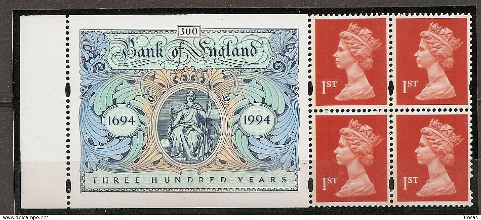Grand-Bretagne Great Britain Machin 1st With Label Bank Of England - Unused Stamps