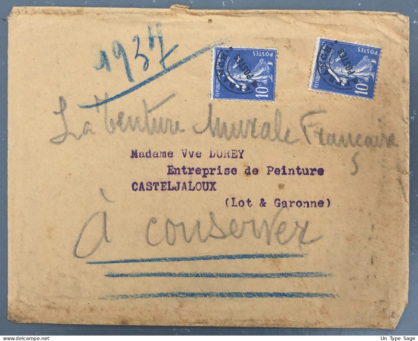 France, Préoblitéré Sur Enveloppe - (B2442) - 1893-1947