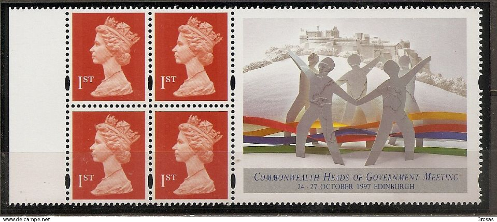 Grand-Bretagne Great Britain Machin 1st With Label Commonwealth Heads Of Government Meeting - Unused Stamps