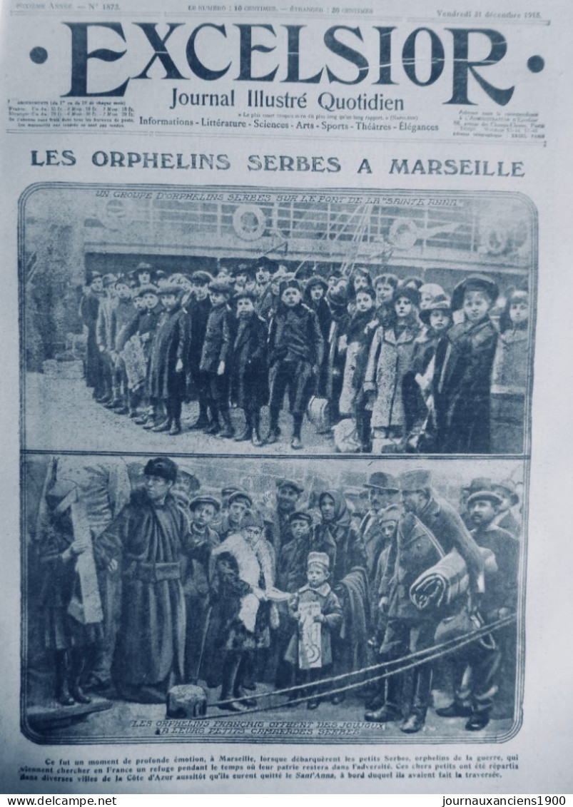 1916 SERBIE EN FRANCE 5 JOURNAUX ANCIENS - Zonder Classificatie