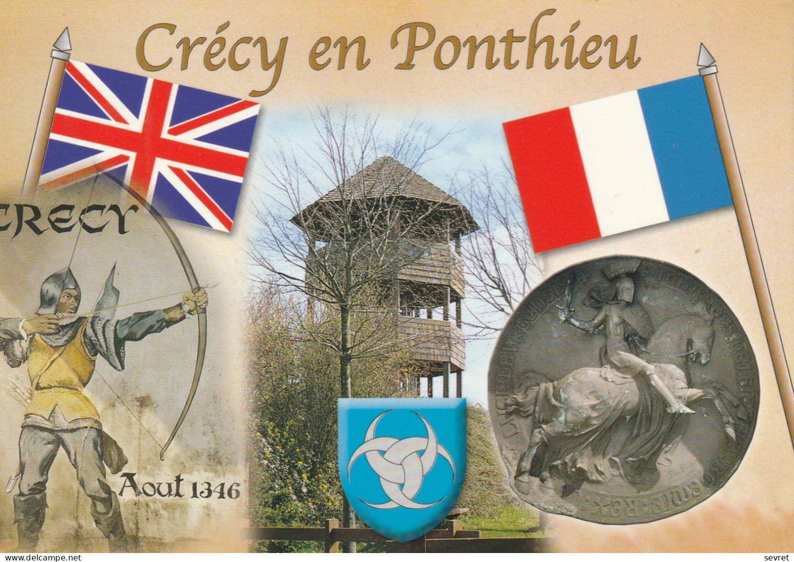 CRECY EN PONTHIEU . -  La Tour ( Champ De Bataille). CPM  RARE - Crecy En Ponthieu