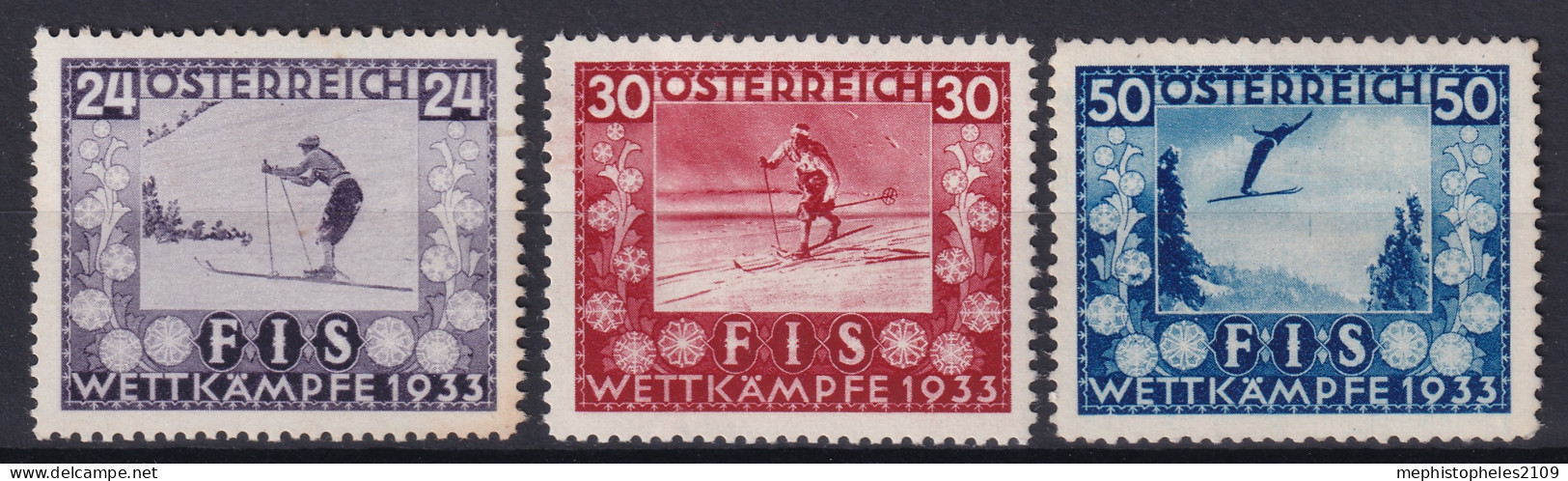 AUSTRIA 1933 - MNH - ANK 552-554 - FIS - Nuovi