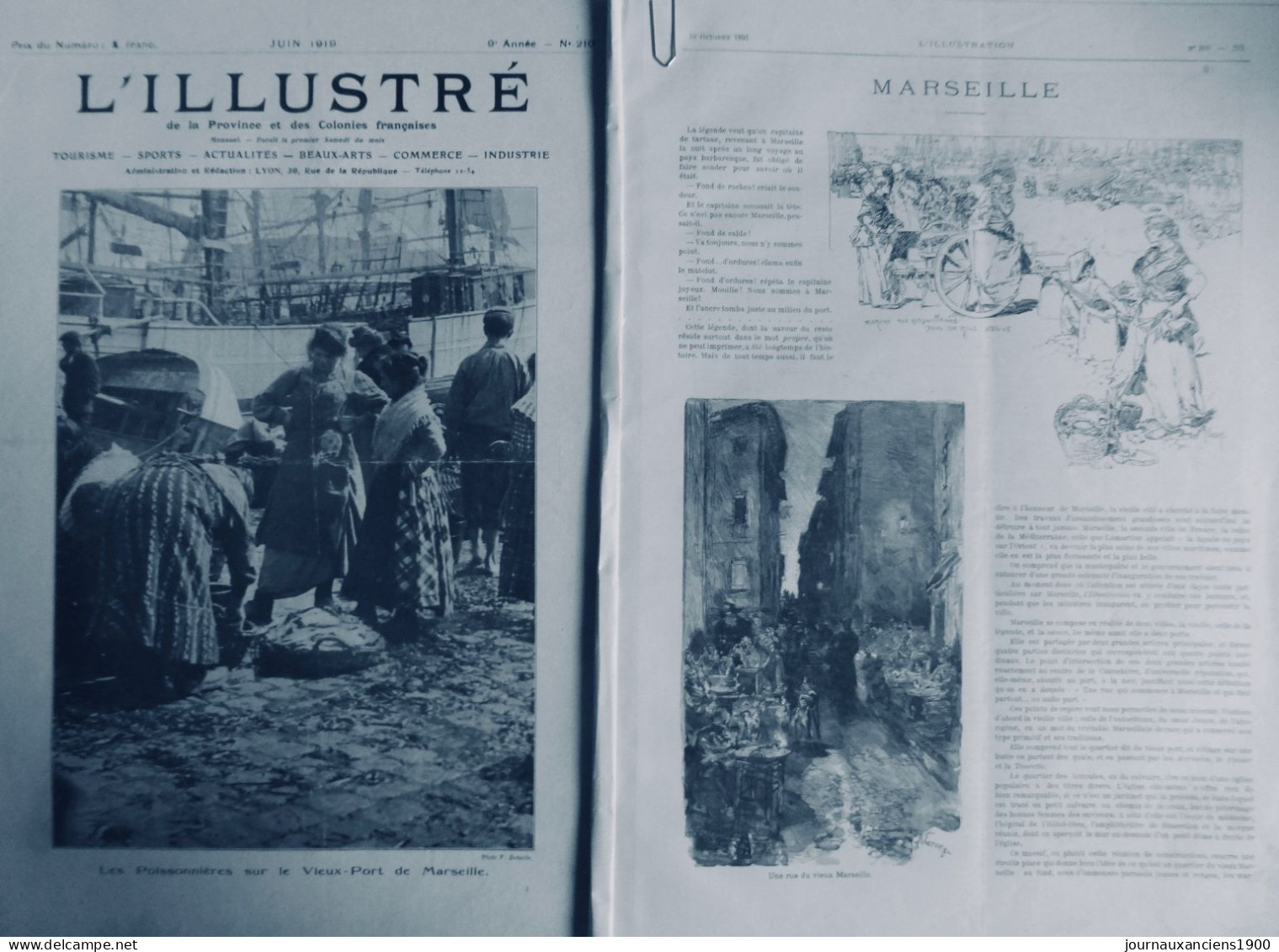 1891 1919 MARSEILLE 2 JOURNAUX ANCIENS - Non Classés