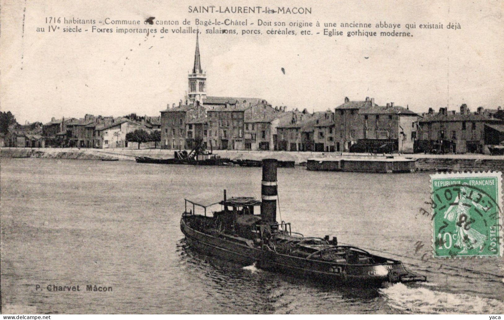 Saint Laurent Les Macon -   Remorqueur - Tugboats