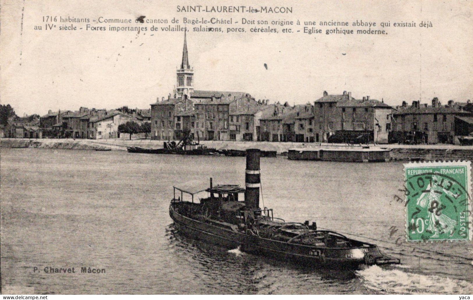 Saint Laurent Les Macon -   Remorqueur - Remorqueurs
