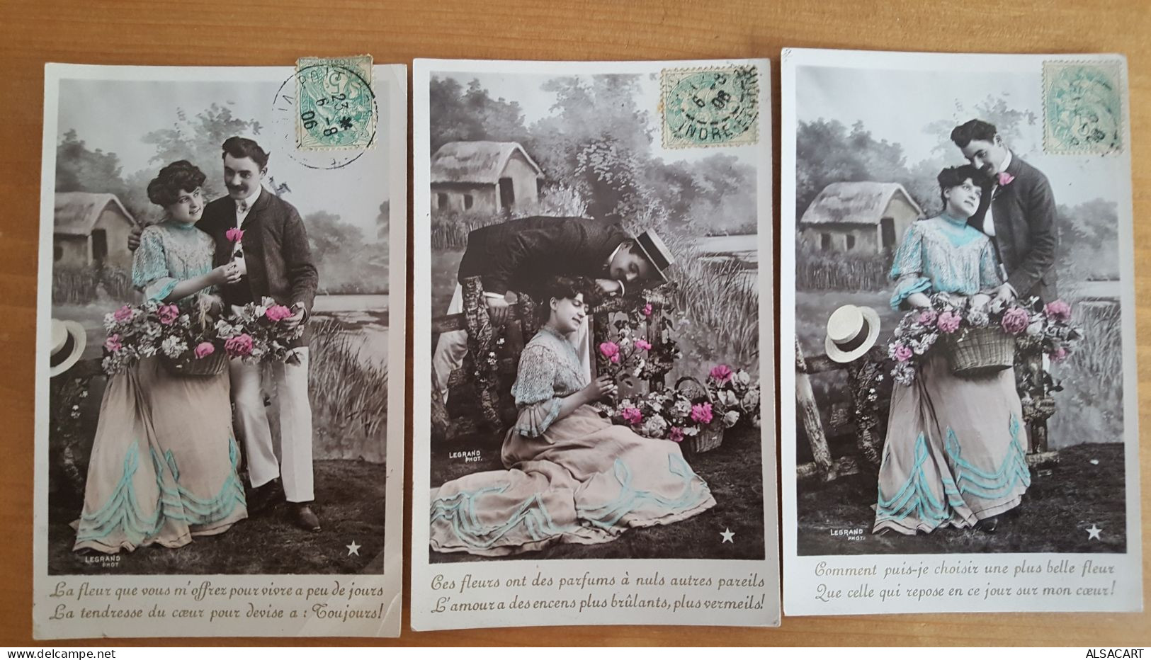 5 Cartes Couple Amoureux , Legrand Photo - Women