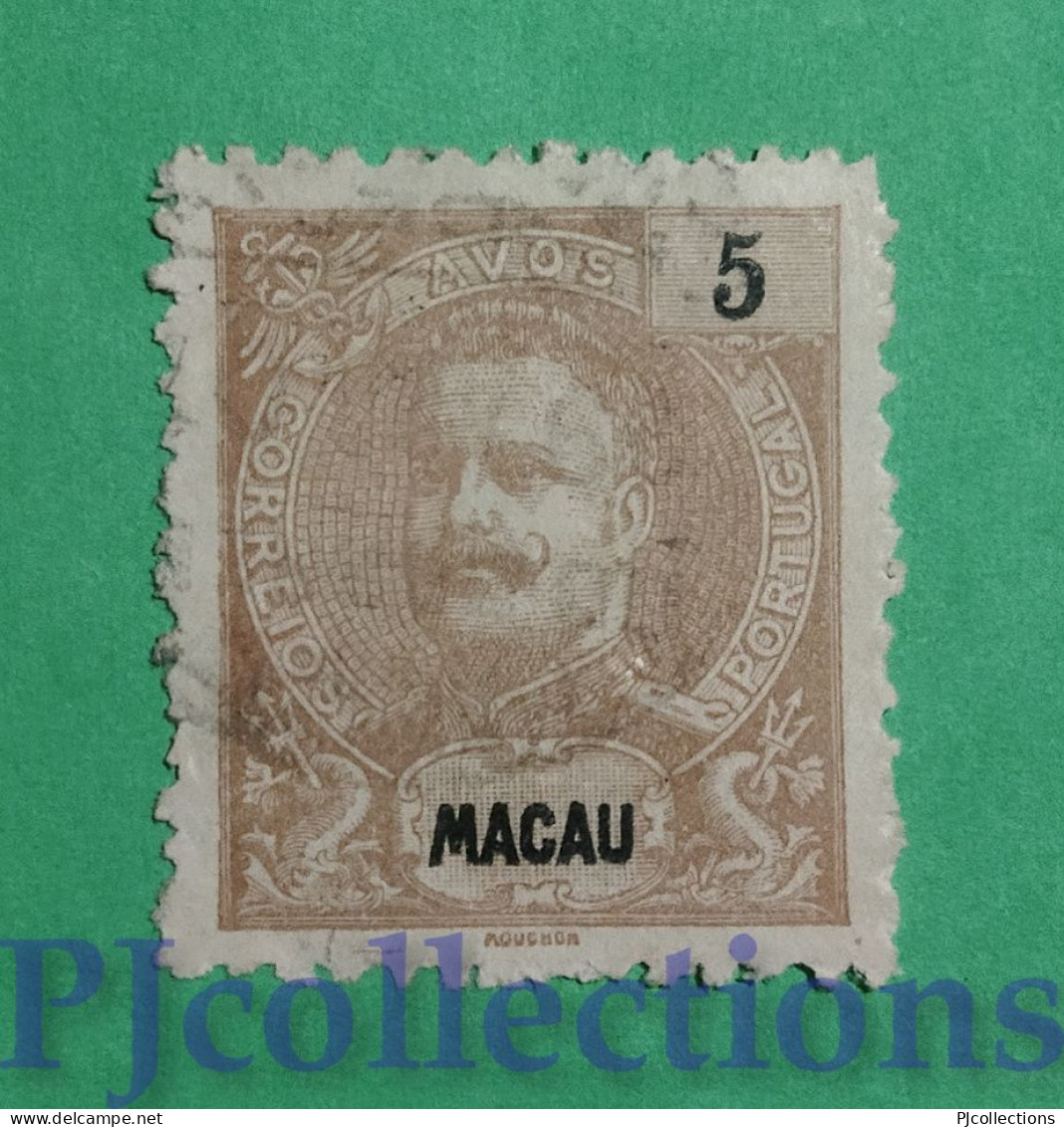 S614 - MACAO - MACAU 1903 D. CARLOS 5a USATO - USED - Oblitérés