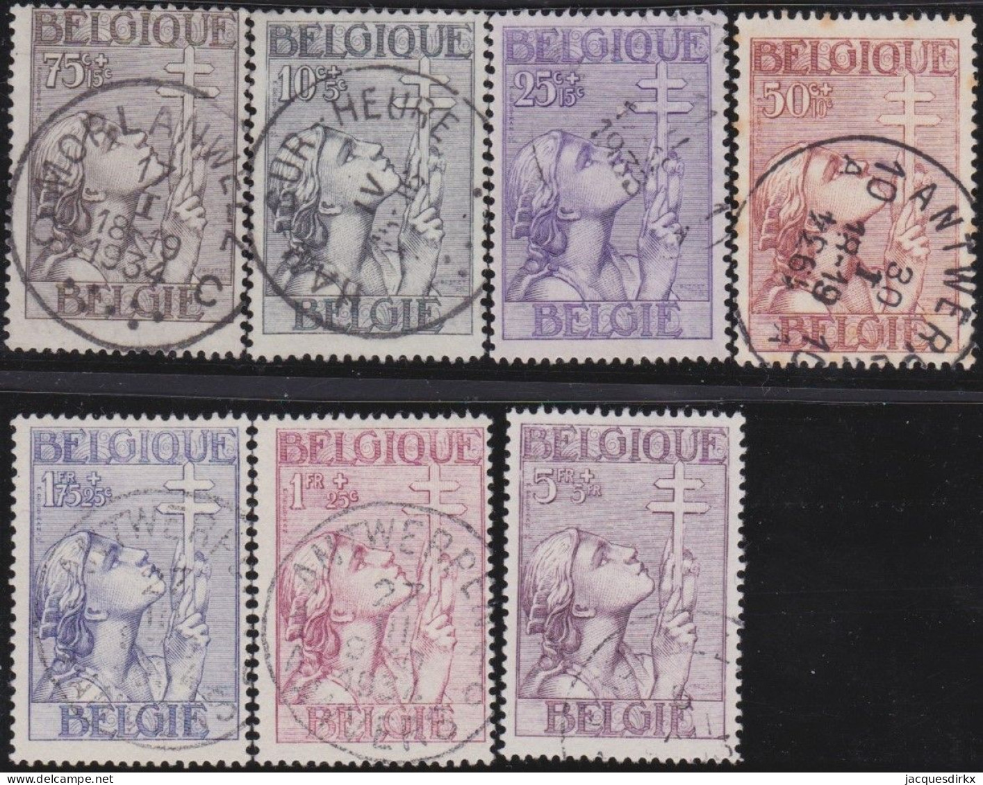 Belgie  .   OBP    .    377/383  (2 Scans)     .    O       .   Gestempeld     .   /   .    Oblitéré - Used Stamps