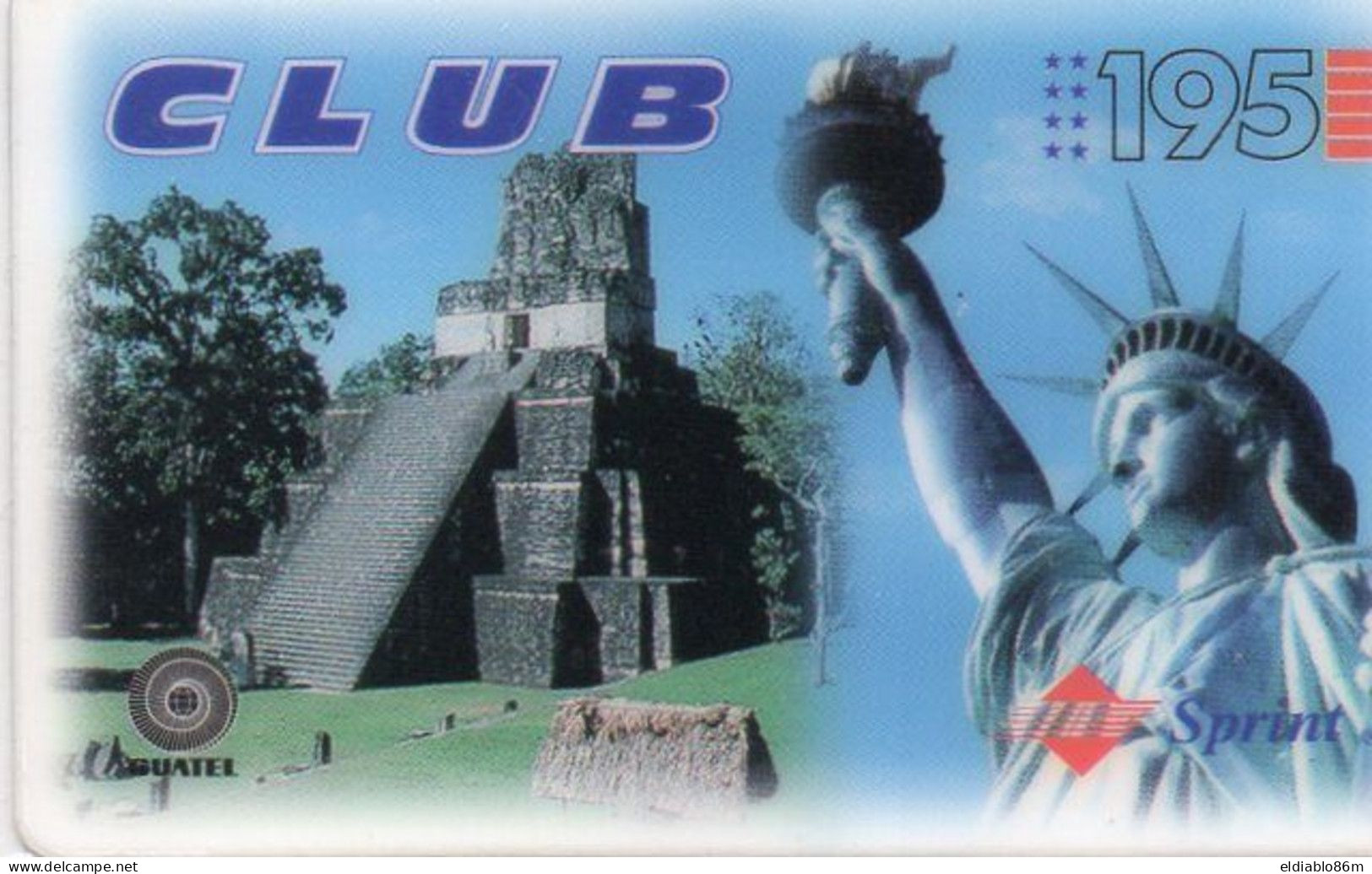 GUATEMALA - PREPAID - SPRINT - CLUB 195 - COMPLIMENTARY CARD - Guatemala