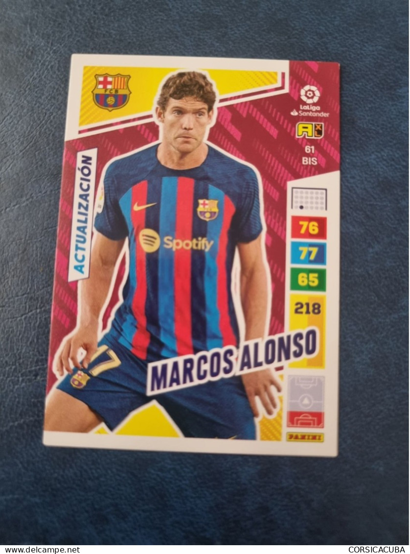 CARTES  FOOT  PANINI ADRENALYN  2022/23  MARCOS  ALONSO   //  PARFAIT  ETAT  //  1er  CHOIX  // - Trading Cards