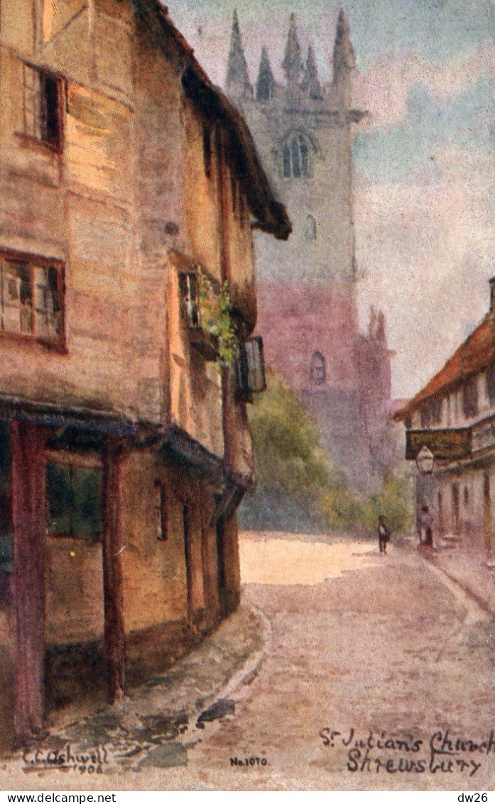 St. Julian’s Church, Shrewsbury (Shropshire) Illustration 1906, C.C. Ashwell (?) Carte Non Circulée - Shropshire