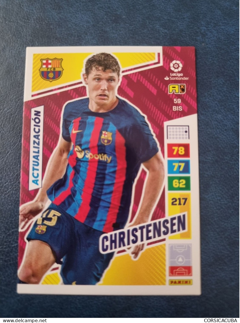 CARTES  FOOT  PANINI ADRENALYN  2022/23  CHRISTENSEN   //  PARFAIT  ETAT  //  1er  CHOIX  // - Trading Cards