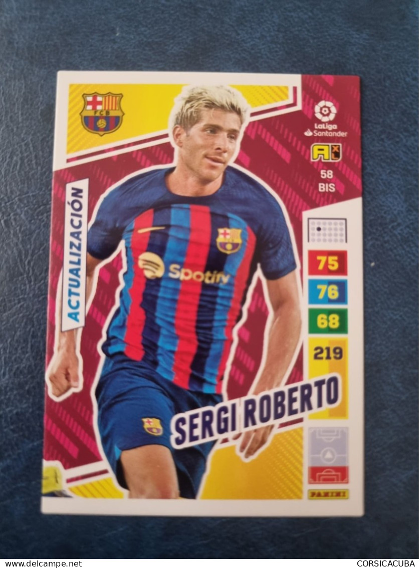 CARTES  FOOT  PANINI ADRENALYN  2022/23  SERGI  ROBERTO   //  PARFAIT  ETAT  //  1er  CHOIX  // - Trading Cards