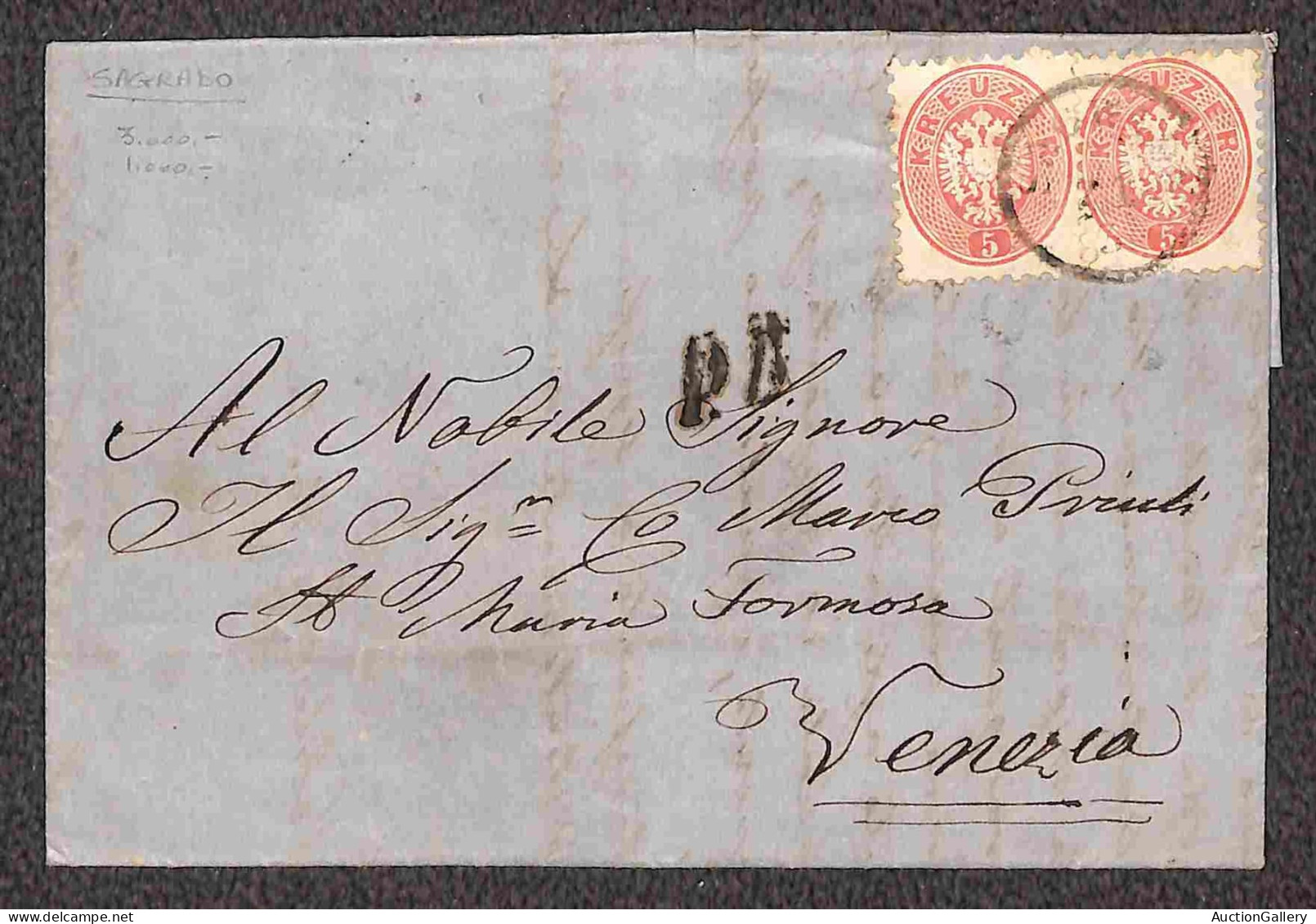 Antichi Stati Italiani - Lombardo Veneto - Territori Italiani D'Austria - Sagrado - 1866/1867 - Due Lettere Per Padova E - Autres & Non Classés