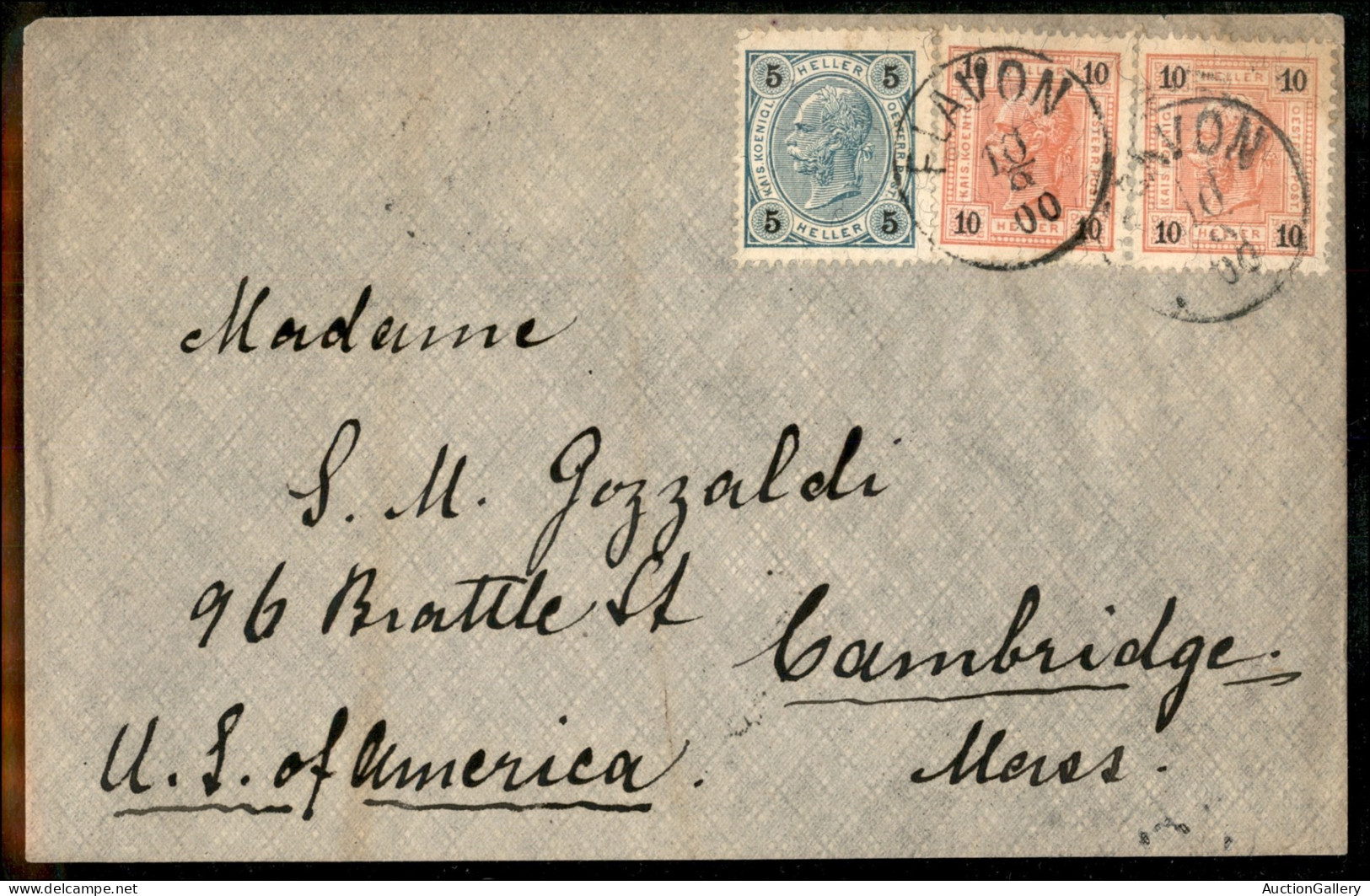 Antichi Stati Italiani - Lombardo Veneto - Territori Italiani D'Austria - Flavon - Busta Per Gli USA Del 10.9.1900 - Autres & Non Classés