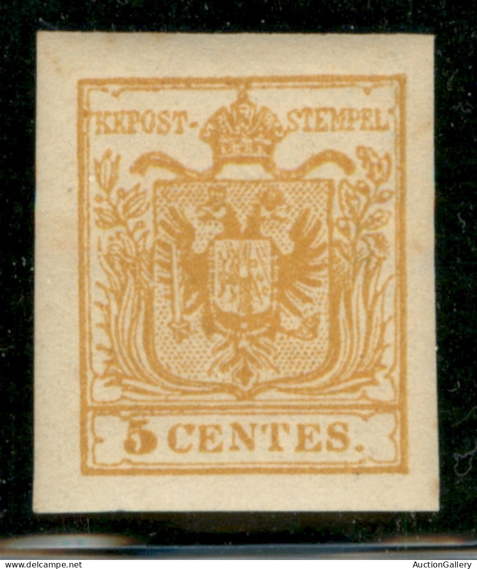 Antichi Stati Italiani - Lombardo Veneto - 1884 - Ristampa Del 5 Cent Arancio (R1) Con Parte Di Filigrana Lettere - Gomm - Andere & Zonder Classificatie