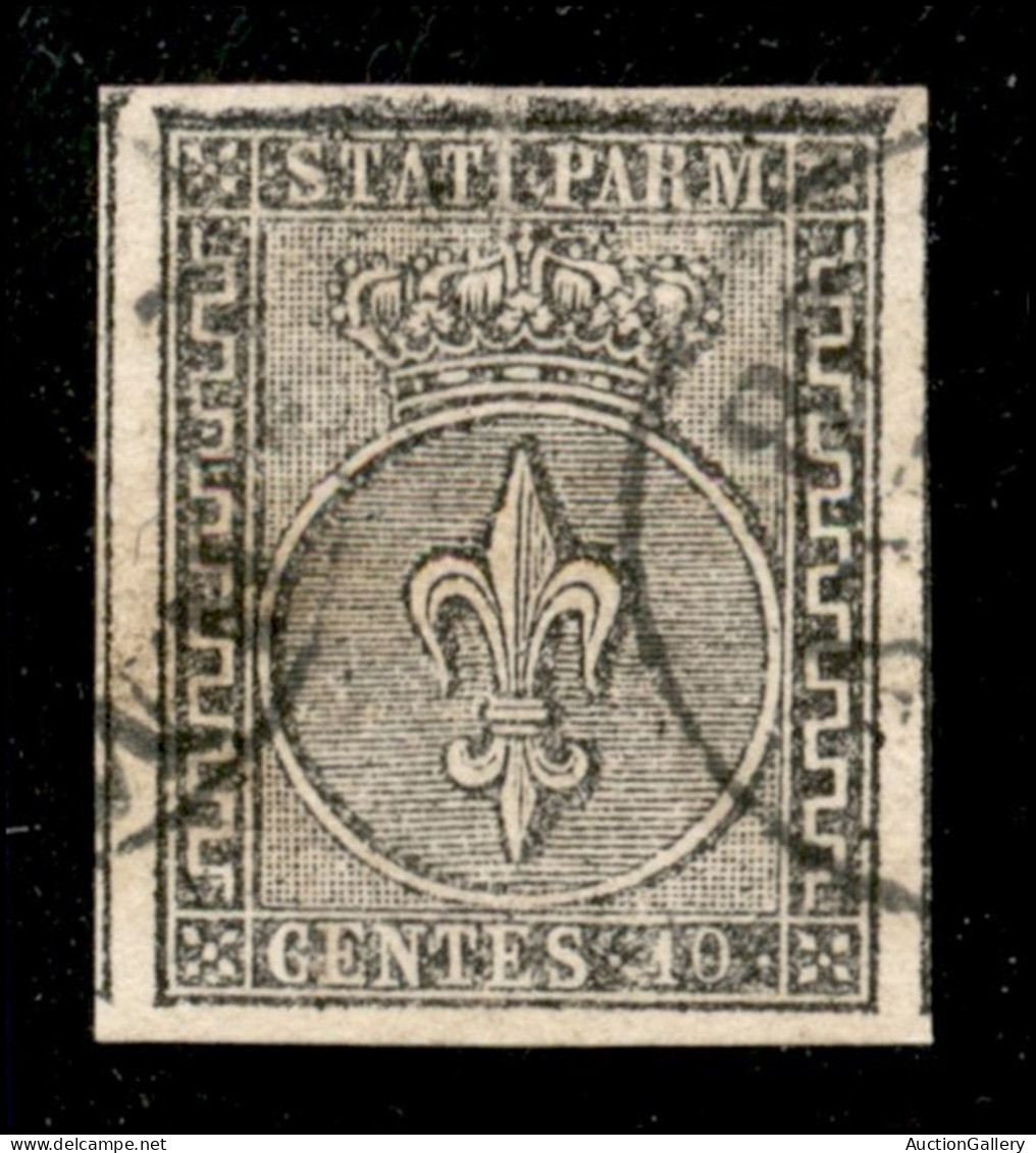 Antichi Stati Italiani - Parma - 1852 - 10 Cent (2) Usato A Parma - Grandi Margini E Parte Di Due Vicini In Verticale -  - Autres & Non Classés