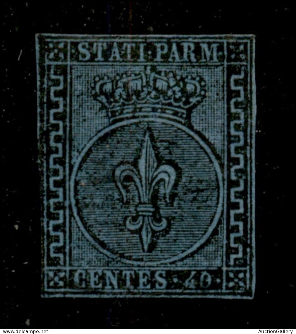 Antichi Stati Italiani - Parma - 1852 - 40 Cent (5) Nuovo Con Gomma Originale - Ritagliato Strettamente Lungo Il Disegno - Andere & Zonder Classificatie