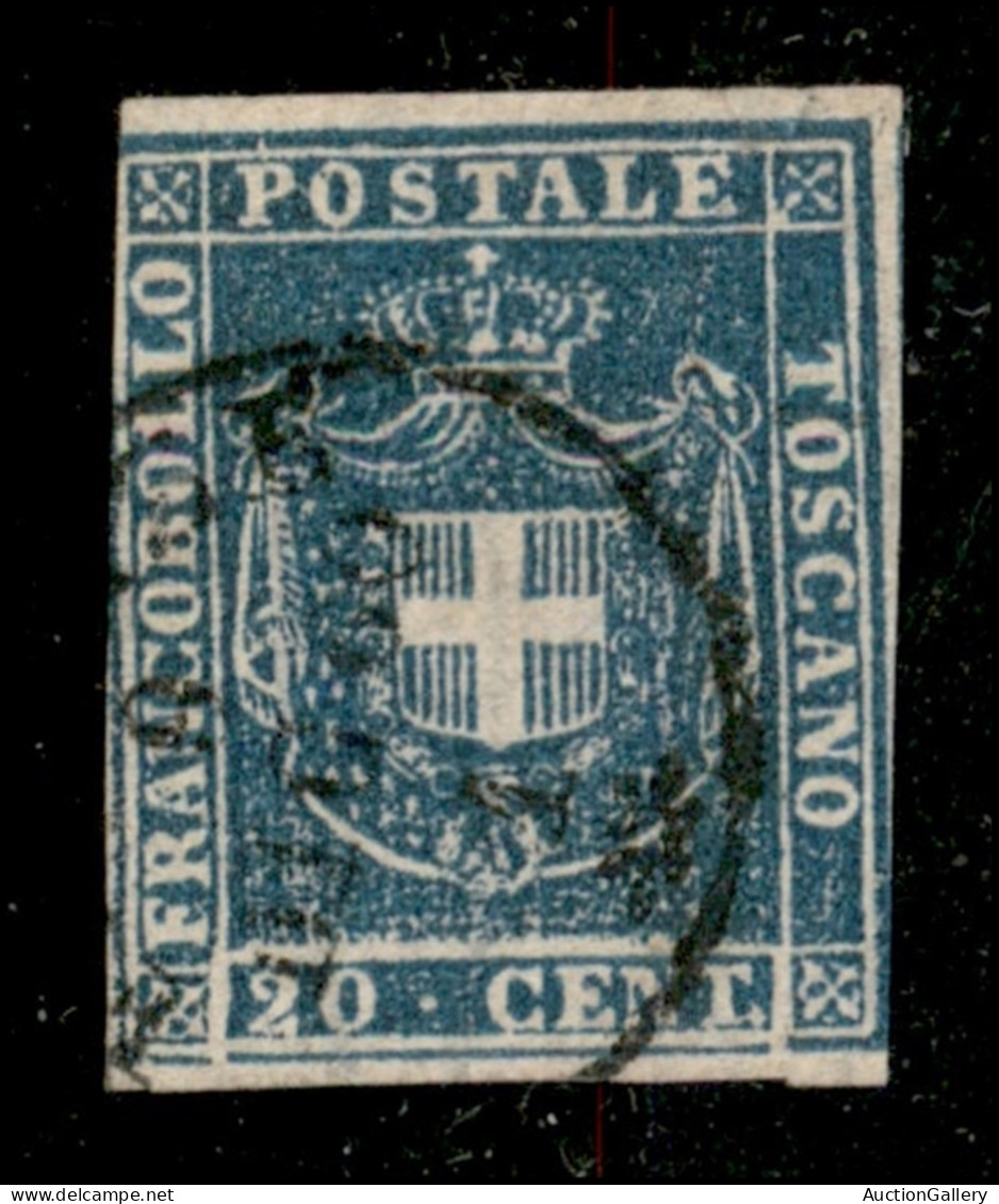 Antichi Stati Italiani - Toscana - 1860 - 20 Cent Stemma (20) Usato - Corto In Verticale - Otros & Sin Clasificación