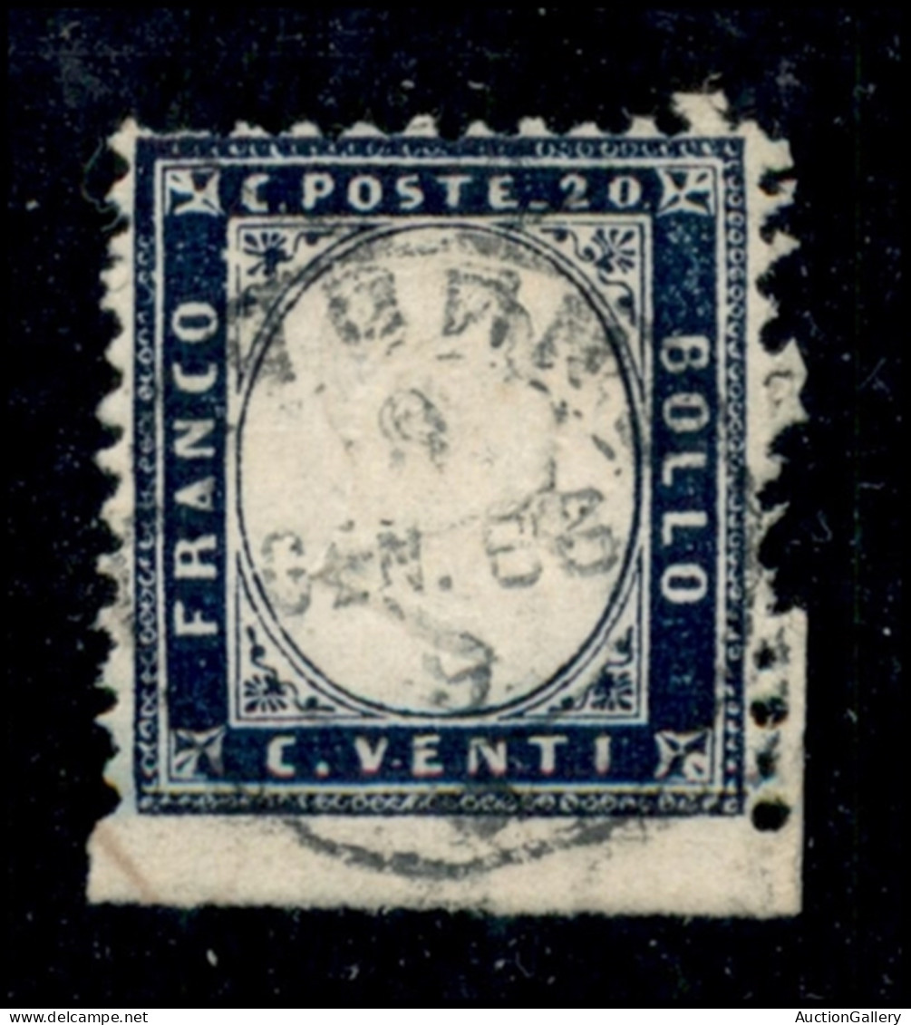 Regno - Vittorio Emanuele II - 1862 - 20 Cent (2) Usato - Angolo Di Foglio (pos. 50) - Andere & Zonder Classificatie