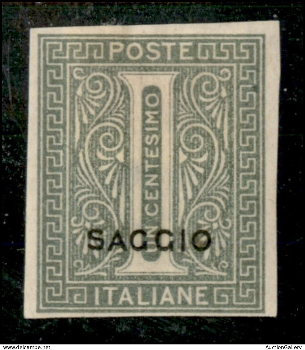 Regno - Vittorio Emanuele II - 1863 - Saggio De La Rue - 1 Cent (L14) Non Dentellato - Gomma Originale (260) - Other & Unclassified