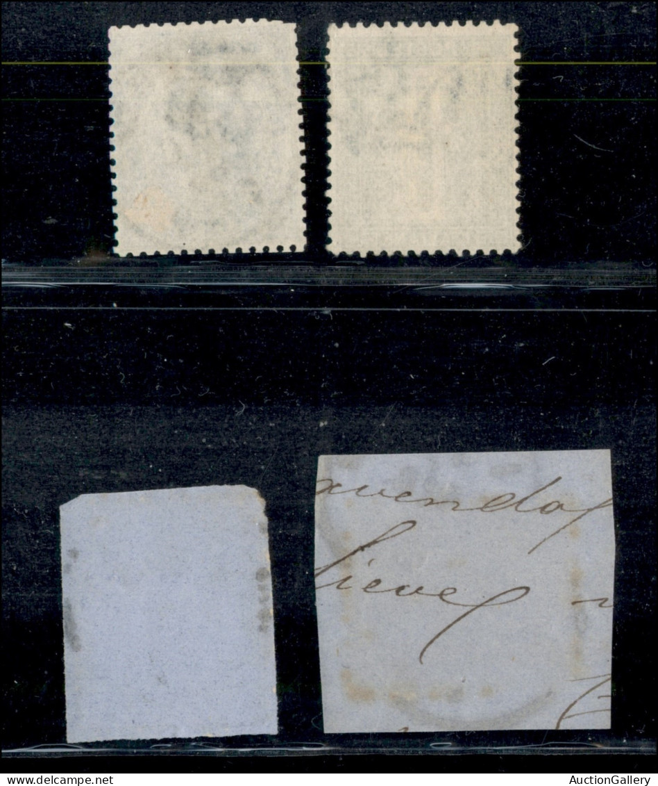 Regno - Vittorio Emanuele II - 1863 (dicembre) Su De La Rue - 1 Cent (L14) + 15 Cent (L18) Usati + Due 15 Cent (L18) Su  - Autres & Non Classés