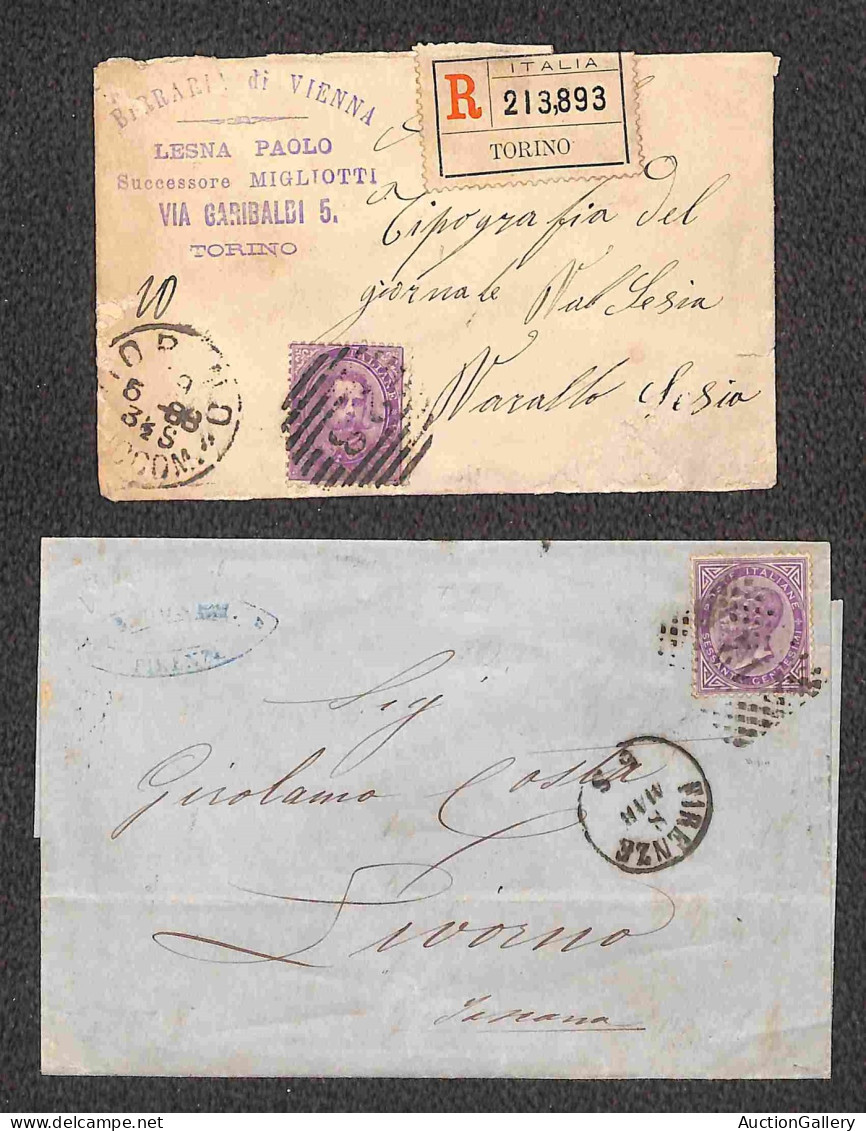 Regno - Vittorio Emanuele II - 1867/1901 - Insieme Di 2 Lettere + 2 Raccomandate Con Affrancature Di Umberto - Otros & Sin Clasificación