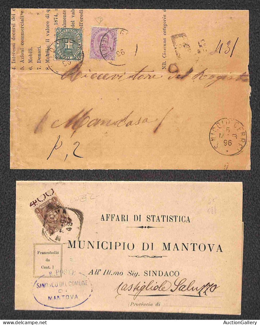 Regno - Vittorio Emanuele II - 1867/1901 - Insieme Di 2 Lettere + 2 Raccomandate Con Affrancature Di Umberto - Autres & Non Classés