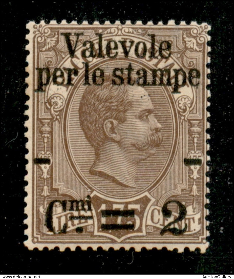 Regno - Umberto I - 890 – 2 Cent Su 1,75 Lire (55) – Gomma Integra – Ben Centrato – G. Bolaffi (120) - Sonstige & Ohne Zuordnung