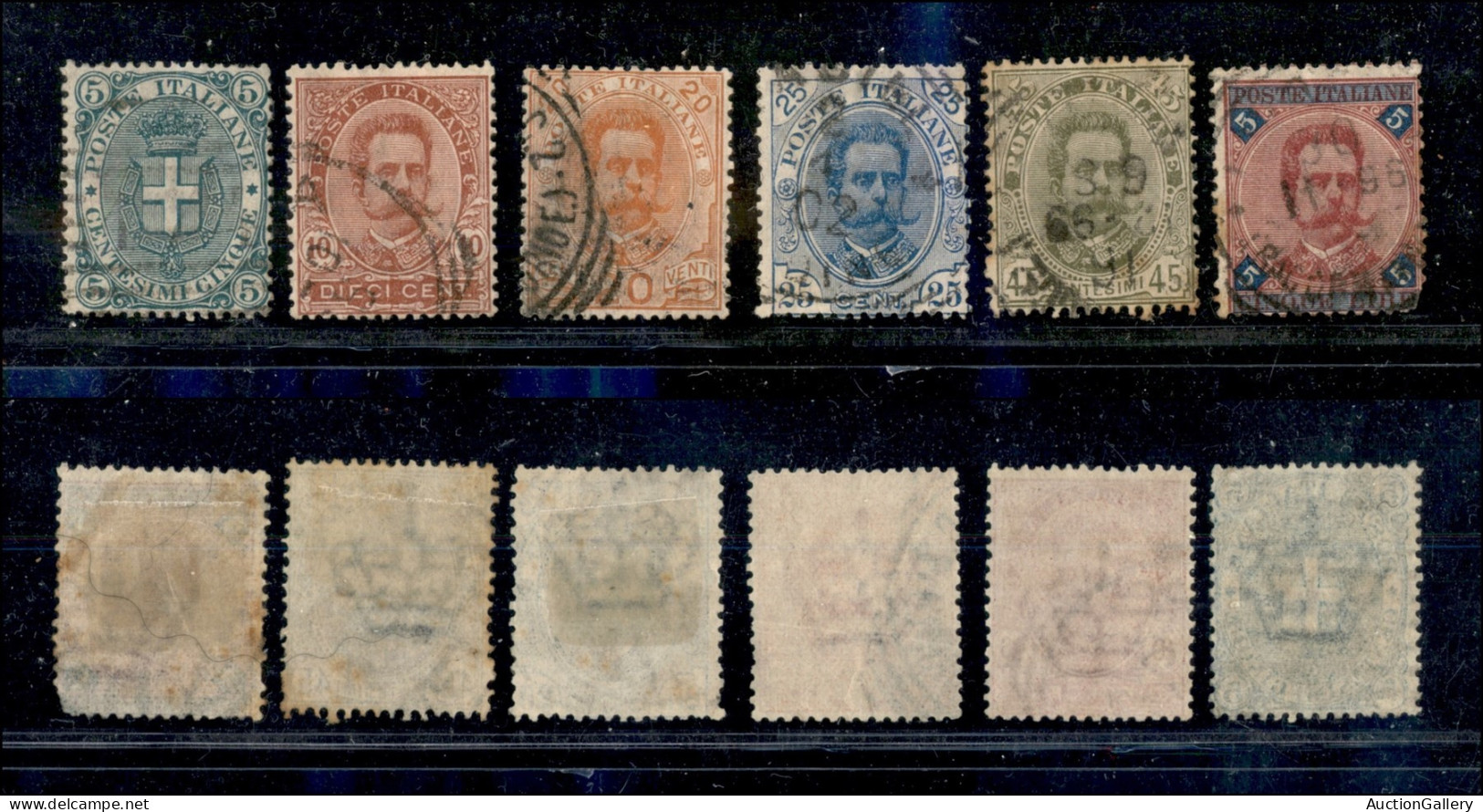 Regno - Umberto I - 1891/96 - Stemma O Effige (59/64) - Serie Completa Di 6 Valori Usati (425) - Other & Unclassified